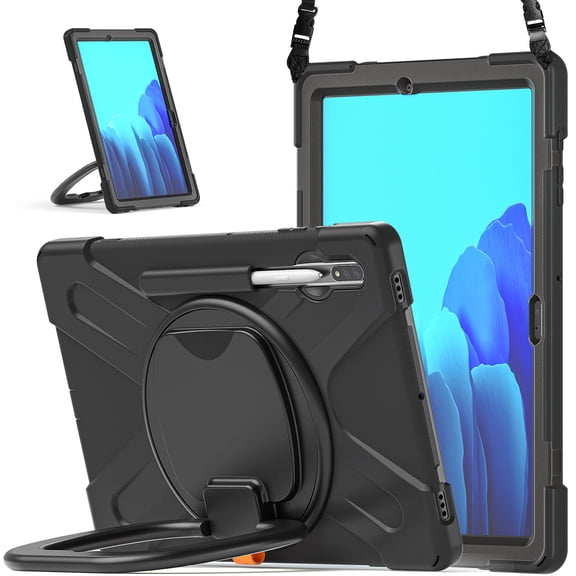 Galaxy Tab S7 Plus 12.4 Inch Case 2020, Heavy Duty Stand Anti Scratch Drop-Proof Protection Kids Case with Hand Shoulder Strap for Samsung Galaxy Tab S7+/ S7 Plus 12.4-inch SM-T970/T975/T976 2020