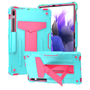 Galaxy Tab S8 11" Case (SM-X700/SM-T706), Epicgadget Dual Layer Hybrid Protective Cover with Kickstand Case for Samsung Galaxy Tab S8 11 inch (2022) Tablet (Teal/Pink)