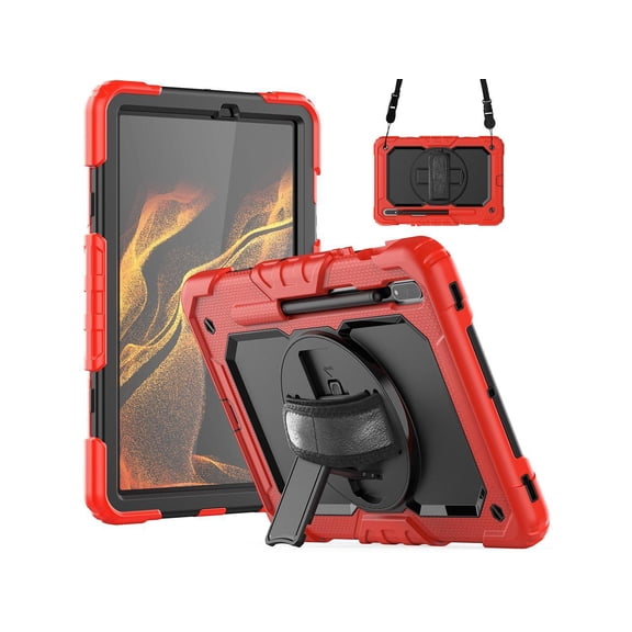 Galaxy Tab S8 2022 / Tab S7 2020 11 Inch Case (SM-X700/706/T870/T875) with S Pen Holder, Rugged Heavy Duty Shockproof Rotating Kickstand Protective Cover for Galaxy Tab S8 / S7 11"