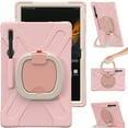 thumbnail image 1 of Galaxy Tab S8 Ultra Case (SM-X900/SM-X906) - TECH CIRCLE Shockproof Rugged Case with [Pencil Holder] Protective Kickstand Handle Cover for Samsung Galaxy Tab S8 Ultra (14.6-inch) 2022 Tablet, Pink, 1 of 8