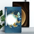 thumbnail image 1 of for Galaxy Tab S9 Plus/S8 Plus/S7 Plus/S7 FE Floral Pattern Case, Luxury Ultra Slim Flexible Lightweight Anti-Fingerprint Drop Protective Heat Dissipation with Soft TPU Cover, Butterfly Flower, 1 of 6