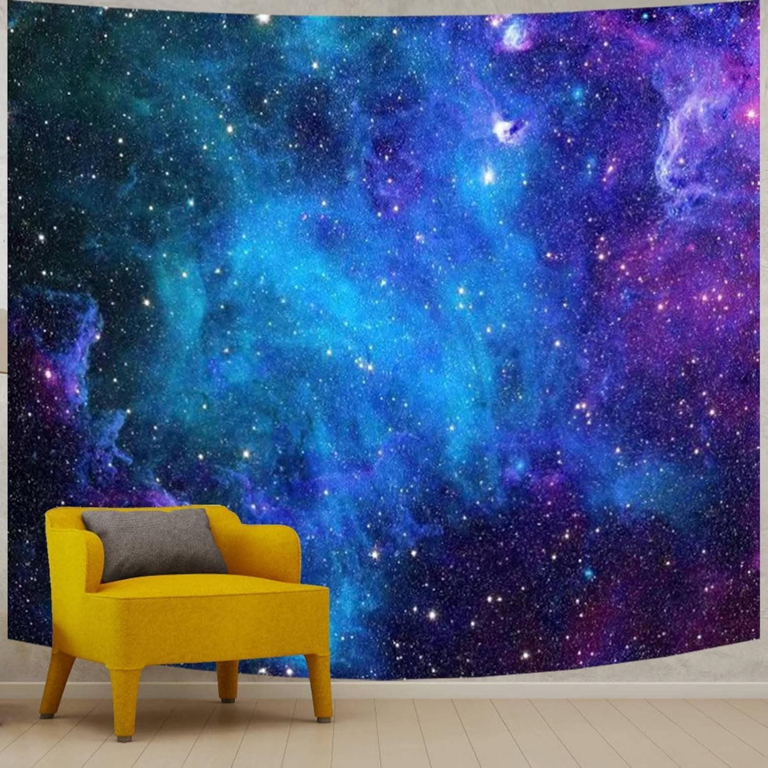 Galaxy Tapestry for Bedroom Aesthetic Space Blue Night Starry Sky Stars ...
