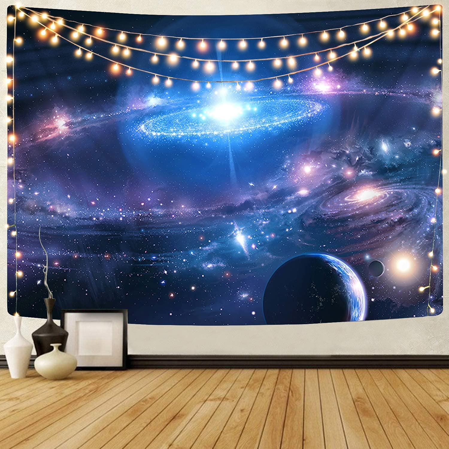 Astronaut Space Tapestry For Bedroom, Cool Galaxy Planet Wall Hanging, image size:1500x1500