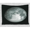 thumbnail image 1 of Galaxy Tapestry, Moon Graphic Image Trippy Rock Detailed Surface Planet Astronomy Outer Space Print, Wall Hanging for Bedroom Living Room Dorm Decor, 60W X 40L Inches, Grey Black, by Ambesonne, 1 of 2