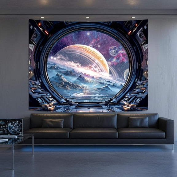 Galaxy Tapestry Space Aesthetic Wall Hanging for Game Room Bedroom and Living Room 36x48 Inches