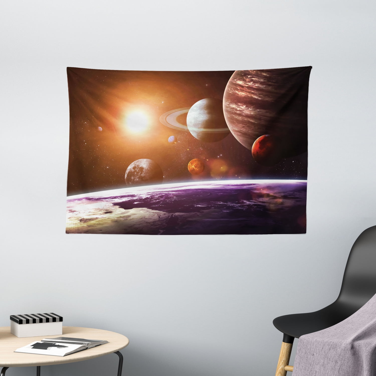 Galaxy Tapestry, Space Theme View of the Planets from Earth Science ...
