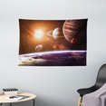 thumbnail image 1 of Galaxy Tapestry, Space Theme View of the Planets from Earth Science Room Art with Sun and Moon, Wall Hanging for Bedroom Living Room Dorm Decor, 60W X 40L Inches, Magenta Orange, by Ambesonne, 1 of 2