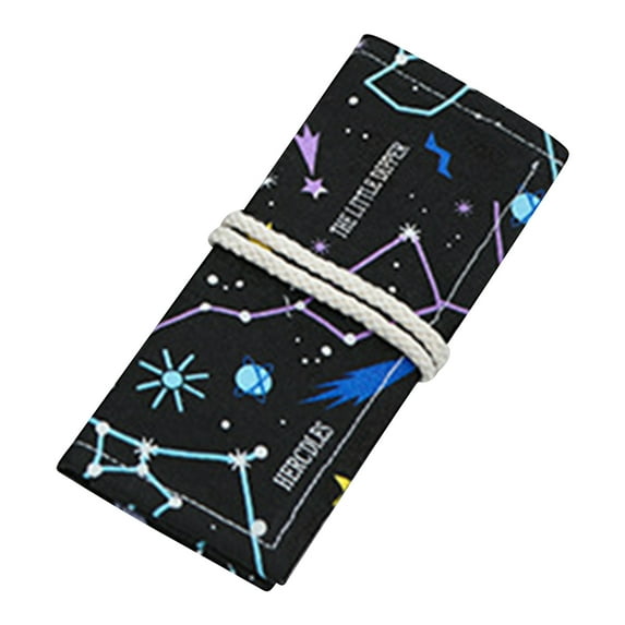 Galaxy Theme Pencil Case (Creative Storage Bag, Space Design), Galaxy-Print Case Glows Under Blacklight, Night Sky Sketch Colored Pencil Pencil Bag Small Learnerss Large Capacity(#D), By Meiiso