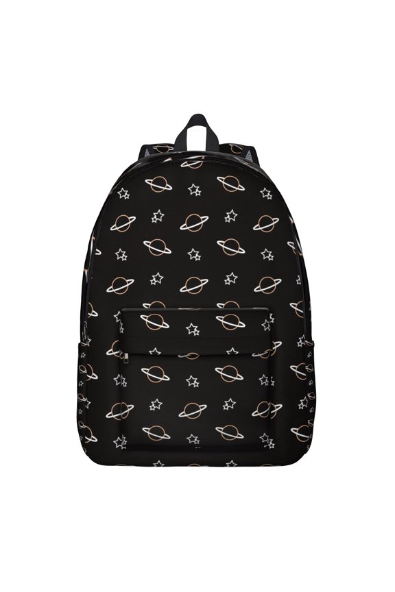 Galaxy Themed Laptop Backpack - Sci-Fi Inspired Waterproof Bookbag for Space Geeks, Cosmic Print Daypack with Double Zipper Sliders & Side Pockets
