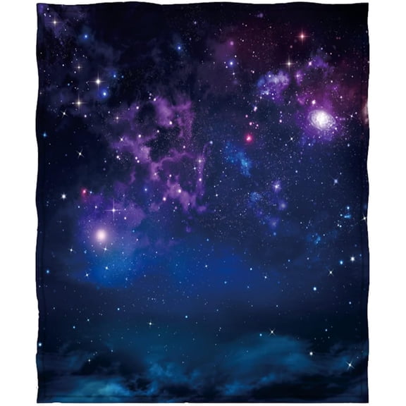 Galaxy Throw Blanket, Outer Space Universe Starry Night Sky Blanket Warm Fleece Blanket Boy Girls for Sofa Couch Bed Chair, 40L x 30W Inches