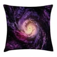thumbnail image 1 of Galaxy Throw Pillow Cushion Cover, Purple Nebula Cloudy Stardust Cluster Digital Print of a Galaxy in Space Image, Decorative Square Accent Pillow Case, 20 X 20 Inches, Black Purple, by Ambesonne, 1 of 2