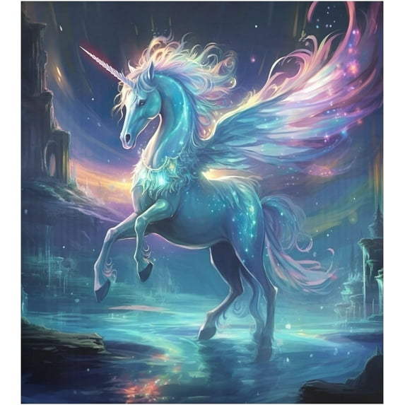 Galaxy Unicorn Dishwasher Magnet Covers for The Front Magnetic Dishwasher Decorative Cover Home Cabinet Decals 23" x 26" Refrigerator Door Decor