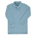 thumbnail image 1 of Galaxy Uniform Boys' Long-Sleeved Pique Polo Shirt - blue, 8 (Big Boys), 1 of 2