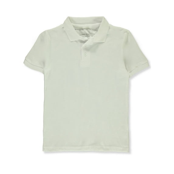 Galaxy Uniform Boys' Short-Sleeved Pique Polo Shirt Color: white Size: 6