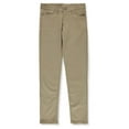 thumbnail image 1 of Galaxy Uniform Girls' Super Stretch Skinny Pants - khaki, junior 16, 1 of 2
