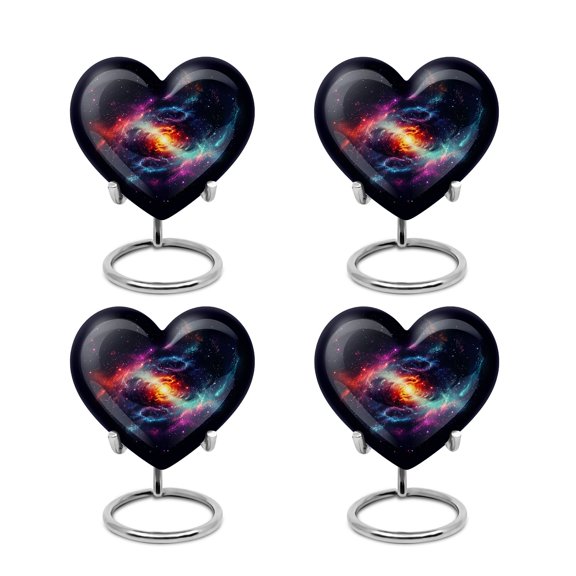 Galaxy Urn Human Ashes - Human Cremation Urns - Keepsake Urns For Human Ashes - Small Cremation Urns For Human Ashes - Rainbow Galaxy - Burial Urns For Adult Human Ashes (Size-3inch,4pcs)
