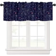 thumbnail image 1 of Galaxy Valance Curtain Starry Sky Series Outer Space Planet Cosmic Star Moon Universe Rod Pocket Valance Window Treatments Short Curtains for Kitchen Bathroom 54x18inch, 1 of 6