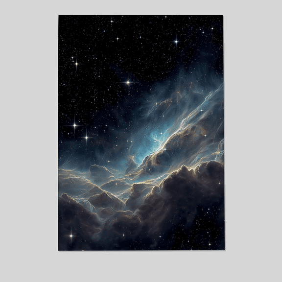 Galaxy Wall Art Print – Cosmic Nebula Cloud Poster Full Size 24''x36'' The Golden Shop