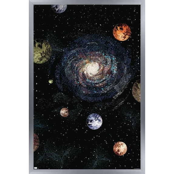 Galaxy Wall Poster, 14.725" x 22.375" Framed