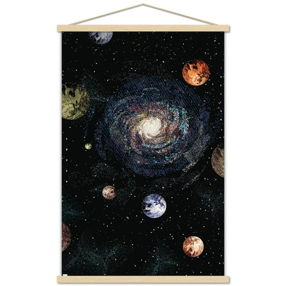 Galaxy Wall Poster with Magnetic Frame, 22.375" x 34"