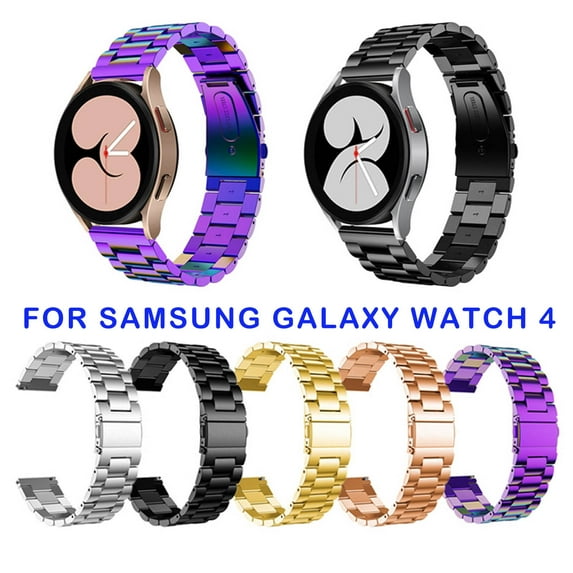 Galaxy Watch 4 Band under $5! Xqxayjr Stainless Steel Watch Band for Samsung Galaxy Watch4 Galaxy Watch4 Classic,Metal Replacement Strap Wristband,Secure Clasp,Adjustable Length,Compatible