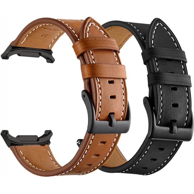 for Galaxy Watch 7 Ultra Bands 47mm Leather for Men Women (2024), No