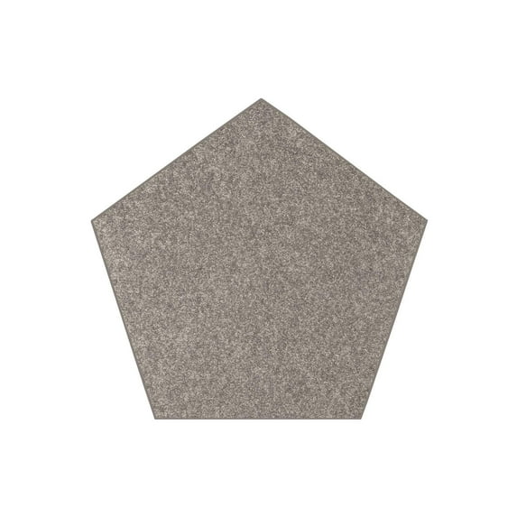 Galaxy Way Solid Color Grey 5' Pentagon - Area Rug