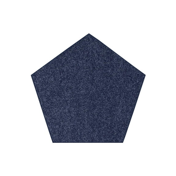 Galaxy Way Solid Color Petrol Blue 5' Pentagon - Area Rug