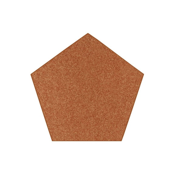 Ambiant Pet Friendly Solid Color Area Rugs Rust - 3' Pentagon