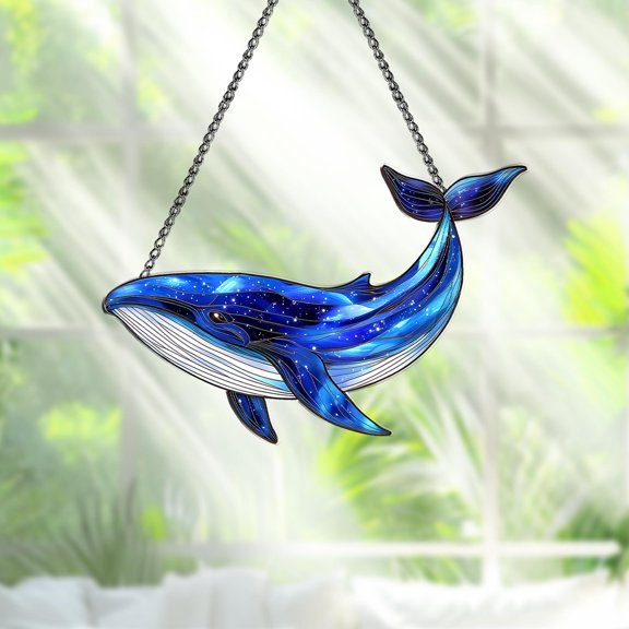 Galaxy Whale Acrylic Suncatcher Celestial Window Decor Window Hanging Home Decoration