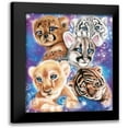 thumbnail image 1 of Galaxy Wild Kitten Cubs 15x18 Black Modern Framed Museum Art Print Titled - Sheena Pike Art And Illustration, 1 of 5