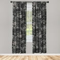 thumbnail image 1 of Galaxy Window Curtains, Astro Art Inspired Roses and Outer Space Themed Abstract Universe, Lightweight Decor 2-Panel Set with Rod Pocket, Pair of - 28"x95", Dark Sepia and Charcoal Grey, by Ambesonne, 1 of 3