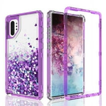 Galaxy Wireless Case for Galaxy S20 Plus, Liquid Glitter Bling Case Girls Women Shock Proof for Galaxy S20 Plus Case - Purple/Clear