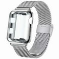 thumbnail image 1 of Galaxy Wireless Compatible for Apple Watch Band 44mm Screen Protector Case with Milanese Loop Band for Series 5/4 - Silver, 1 of 5