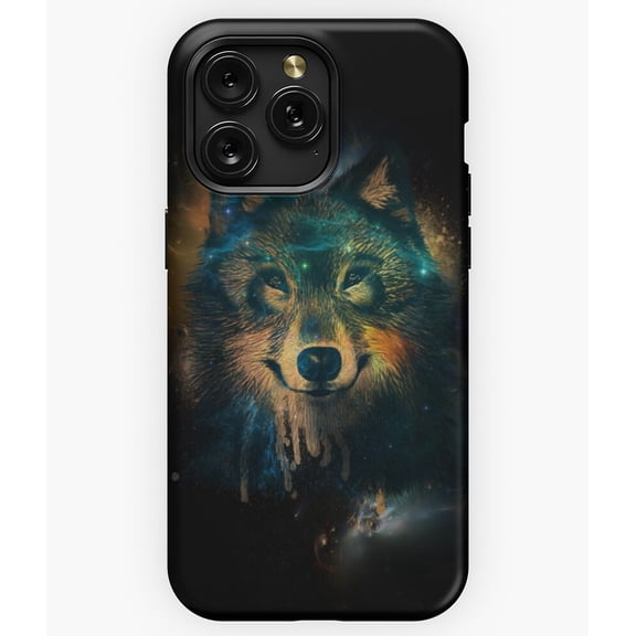Galaxy Wolf Cosmic Animal Space Art G5453 Phone Case for iPhone17 16 15 14 13 12 11 Pro Max