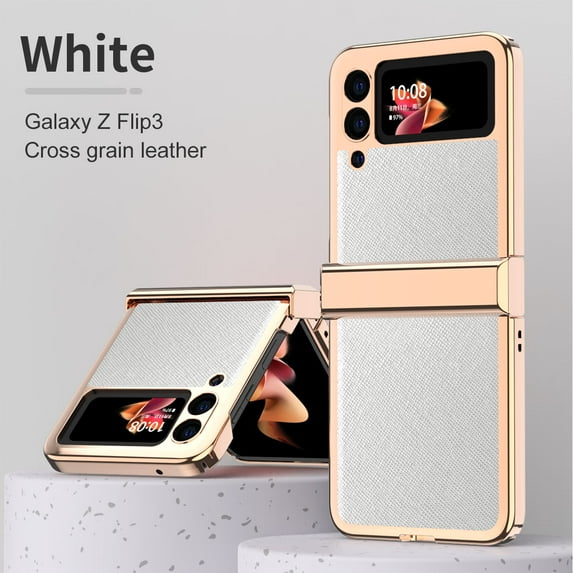 Galaxy Z Flip 3 5G Case, Luxury Slim Drop Protection Rugged Cover Anti-Scratch Shookproof Protective Phone Case for Galaxy Z Flip 3 2021,White