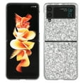 thumbnail image 1 of Galaxy Z Flip 4 Case, TECH CIRCLE Ultra Thin Glitter Bling Diamond Girls Woman Shockproof TPU Rubber Full Body Protective Cover for Samsung Galaxy Z Flip 4 5G 6.7 inch 2022, Silver, 1 of 5