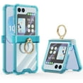 thumbnail image 1 of Galaxy Z Flip 5 Case with Hinge Protection Clear Samsung Flip 5 Case for Samsung Galaxy Z Flip 5 5G (2023) - Blue, 1 of 14