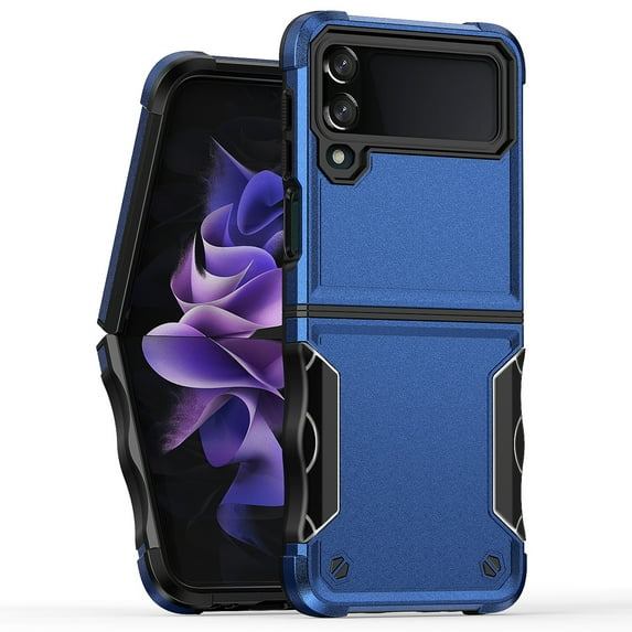 Galaxy Z Flip 6 5G Case, TECH CIRCLE Rugged Military Grade Heavy Duty Armor Shockproof Anti-Drop Phone Case Holder Kickstand for Samsung Galaxy Z Flip 6 5G 2024,Blue