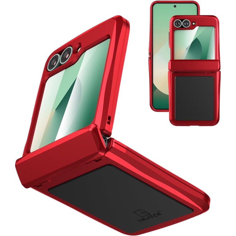 Galaxy Z Flip 6 Case - Metal Phone Case with Hinge Protection, Front Built-in Screen Protector - Aluminum Shockproof Frame - Military Heavy Duty Hard Case for Samsung Galaxy Z Flip6 2024 (Red) - Walmart.com Galaxy Z Flip 6 Case - Metal Phone Case with Hinge Protection, Front Built-in Screen Protector - Aluminum Shockproof Frame - Military Heavy Duty Hard Case for Samsung Galaxy Z Flip6 2024 (Red) - Walmart.com