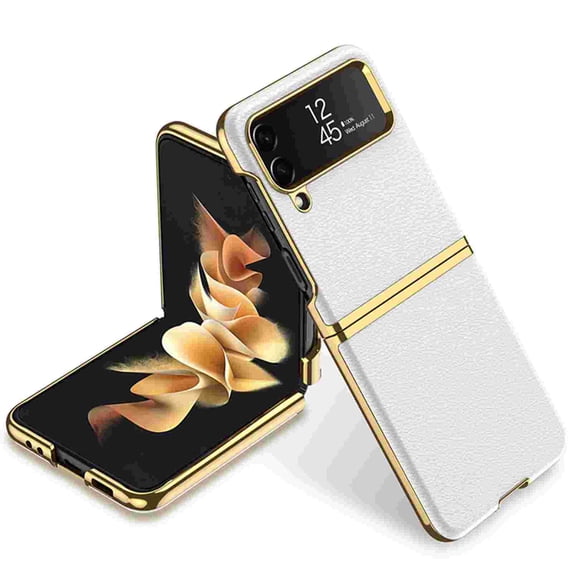 Galaxy Z Flip 7 Case,Samsung Z Flip 7 Case, Ultra Thin Hard PC Shookproof Folding Anti-Drop Wear-Resistant Glossy Design Back Phone Cover For Samsung Z Flip 7, White
