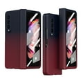 thumbnail image 1 of Galaxy Z Fold 3 Case and Cover with Built-in Tempered Glass Screen Protector, Allytech Folding Anti-Drop Shock-Proof Full Coverage Bumper Gradient Case for Samsung Galaxy Z Fold 3 5G 2021, Black + Red, 1 of 7