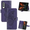 thumbnail image 1 of Galaxy Z Fold 3 Case, Galaxy Z Fold d 3 Wallet Folio Case Magnetic Closure RFID Blocking Card Slots Kickstand Shockproof Case for Samsung Galaxy Z Fold 3,Purple, 1 of 7