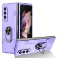 thumbnail image 1 of Galaxy Z Fold 3 Case,Rugged Military Grade Anti-Fall Shockproof Heavy Duty Protective Phone Case with Kickstand Magnetic Ring Stand Full Body Case For Samsung Galaxy Z Fold 3 5G 7.6 inch,Purple, 1 of 10