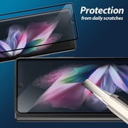 Glass Screen Protector Compatible with Galaxy Z Fold 3, Full Coverage Tempered Glass Shield [Easy Install] for Samsung Galaxy Z Fold 3 - Two Pack