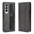 thumbnail image 1 of Galaxy Z Fold 4 5G Case,TECH CIRCLE PU Leather Folio Flip Stand Full Body Shockproof Cover with S Pen Slot for Samsung Galaxy Z Fold 4 5G 7.6 INCH 2022, Black, 1 of 5