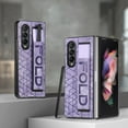 thumbnail image 1 of Galaxy Z Fold 4 Case 5G 2022, [Slim & Lightweight] PU Leather Back Hard PC Cover with Hand Strap S Pen Holder Shockproof Case for Samsung Galaxy Z Fold 4, 1 of 9