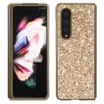 thumbnail image 1 of Galaxy Z Fold 4 Case, Ultra Thin Glitter Bling Diamond Girls Woman Shockproof TPU Rubber Full Body Protective Cover for Samsung Galaxy Z Fold 4 5G 2022, Gold, 1 of 6