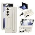 thumbnail image 1 of Galaxy Z Fold 5 All-Inclusive Case, Galaxy Z Fold 5 Case with S Pen Holder and Hinge Protection, Built-in Kickstand with Screen Protector + Stylus for Samsung Galaxy Fold 5 Cover, White, 1 of 7