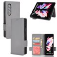 thumbnail image 1 of Galaxy Z Fold4 Wallet Case and Cover with Card Slots, Allytech Lychee Pattern PU Leather Flip Anti-Scratch Magnetic Closure Kickstand Case for Samsung Z Fold 4 5G 2022, Gray, 1 of 5